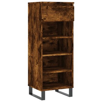 Schoenenkast 40x36x105 cm bewerkt hout gerookt eikenkleurig 8721012115125 2