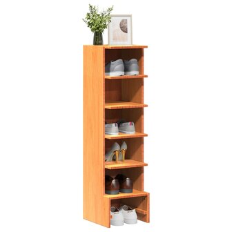 Schoenenkast 28x30x104 cm massief grenenhout wasbruin 8721012196759 3