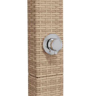 Buitendouche 50x55x224 cm poly rattan en acaciahout beige 8721012448285 8