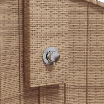 Buitendouche 100x100x241 cm poly rattan en acaciahout beige 8721012448346 8