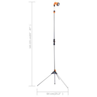 Buitendouche met statief 221 cm aluminium 8719883856612 9