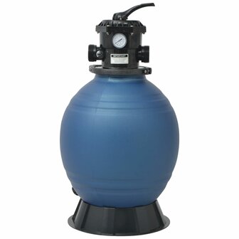 Zwembadzandfilter met 6-positie ventiel 460 mm blauw 8718475998709 3