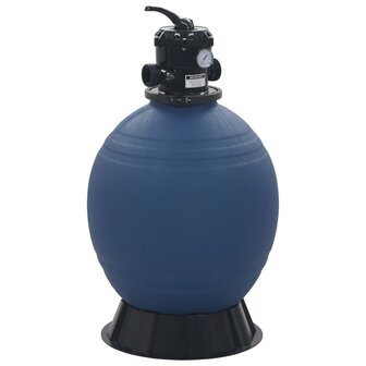 Zwembadzandfilter met 6-positie ventiel 560 mm blauw 8718475719090 1