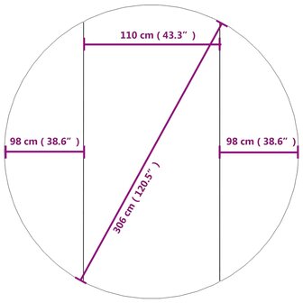 Zwembadgrondzeil &Oslash;306 cm polyester geotextiel lichtgrijs 8720845773823 7