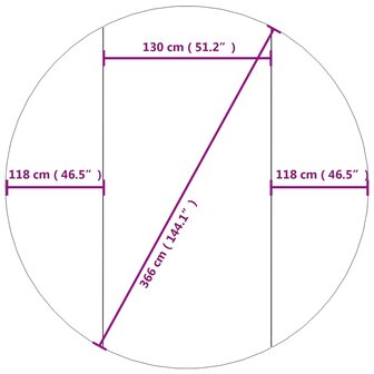 Zwembadgrondzeil &Oslash;366 cm polyester geotextiel lichtgrijs 8720845773915 7