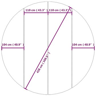 Zwembadgrondzeil &Oslash;428 cm polyester geotextiel lichtgrijs 8720845773939 7