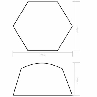 Zwembadtent 500x433x250 cm stof blauw 8718475700166 6