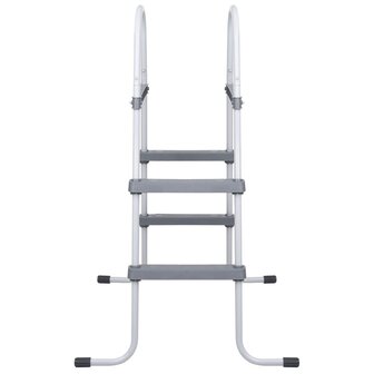 Zwembadladder 84 cm staal grijs 8720845724511 3