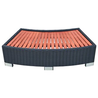 Spatrap 92x45x25 cm poly rattan zwart 8718475503057 2