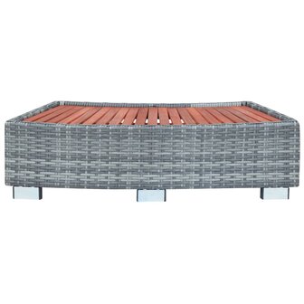 Spatrap 92x45x25 cm poly rattan grijs 8719883732060 2