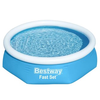 Bestway Zwembad Fast Set rond 244x61 cm blauw 6941607310038 1