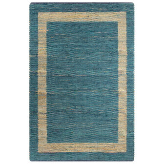 Vloerkleed handgemaakt 120x180 cm jute blauw 8718475733744 1