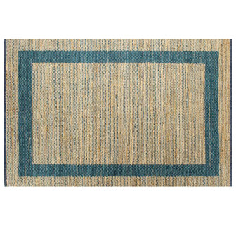 Vloerkleed handgemaakt 120x180 cm jute blauw 8718475733744 2