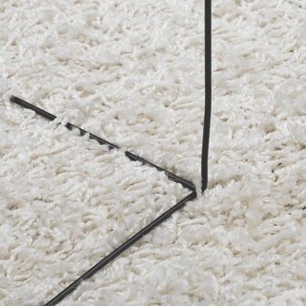 Vloerkleed shaggy hoogpolig modern 80x150 cm cr&egrave;mekleurig 8721012228306 8