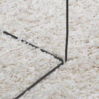 Vloerkleed PAMPLONA shaggy hoogpolig modern 80x200 cm cr&egrave;me 8721012228313 8