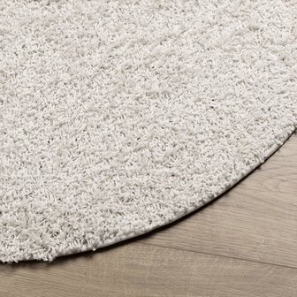 Vloerkleed PAMPLONA shaggy hoogpolig modern &Oslash; 80 cm cr&egrave;mekleur 8721012228443 4