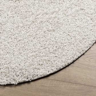 Vloerkleed shaggy hoogpolig modern &Oslash; 100 cm cr&egrave;mekleurig 8721012228450 4