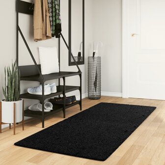 Vloerkleed PAMPLONA shaggy hoogpolig modern 80x200 cm zwart 8721012228757 1