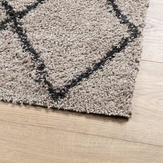 Vloerkleed PAMPLONA shaggy hoogpolig 80x200 cm beige antraciet 8721012229853 4