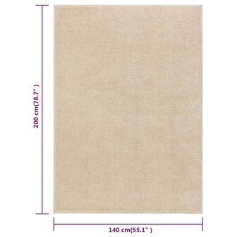 Vloerkleed kortpolig 140x200 cm beige 8720286848586 7