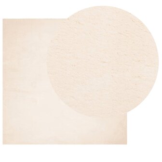 Vloerkleed HUARTE laagpolig zacht wasbaar 120x120 cm beige 8721012226197 3