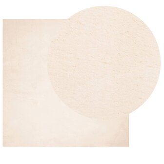 Vloerkleed HUARTE laagpolig zacht wasbaar 160x160 cm beige 8721012226227 3