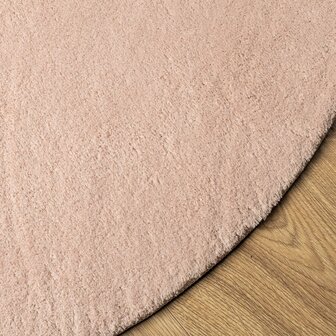 Vloerkleed HUARTE laagpolig zacht wasbaar &Oslash; 120 cm roze 8721012227637 4