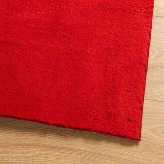 Vloerkleed HUARTE laagpolig zacht wasbaar 120x120 cm rood 8721012227712 4