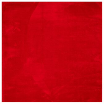 Vloerkleed HUARTE laagpolig zacht wasbaar 160x160 cm rood 8721012227743 2