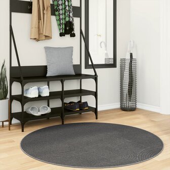 Vloerkleed IZA laagpolig Scandinavisch &Oslash; 120 cm antraciet 8721012230361 1