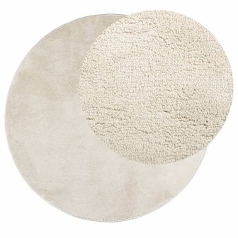 Vloerkleed OVIEDO laagpolig &Oslash; 80 cm beige 8721012231009 3