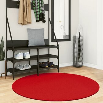 Vloerkleed OVIEDO laagpolig &Oslash; 120 cm rood 8721012232341 1