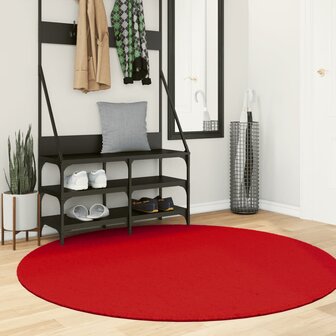 Vloerkleed OVIEDO laagpolig &Oslash; 160 cm rood 8721012232358 1