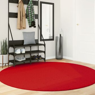 Vloerkleed OVIEDO laagpolig &Oslash; 200 cm rood 8721012232365 1