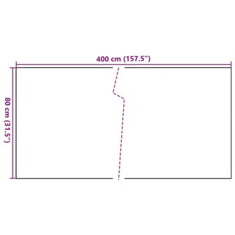 Balkonscherm 400x80 cm poly rattan zwart 8721012431218 7