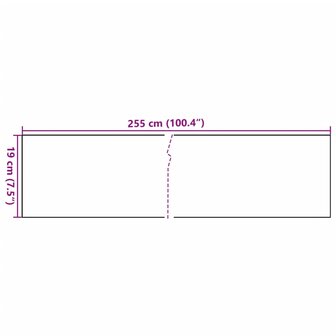 Balkonschermen 5 st 255x19 cm poly rattan wit 8721012431355 7