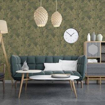 DUTCH WALLCOVERINGS Behang Joelle groen en goudkleurig 5411012468590 4