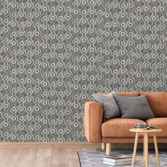 DUTCH WALLCOVERINGS Behang Galactic zilverkleurig en bruin 3294272927098 2