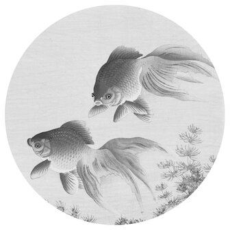 WallArt Behangcirkel Two Goldfish 190 cm 8719992629220 2