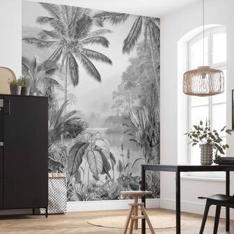 Komar Fotobehang Lac Tropical Black &amp; White 200x270 cm 4055065301292 1