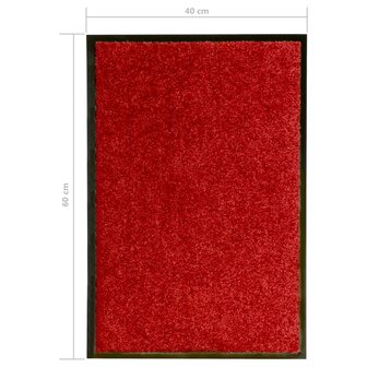 Deurmat wasbaar 40x60 cm rood 8720286064733 6