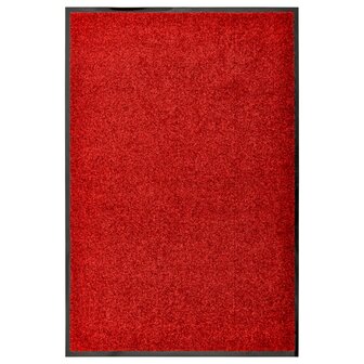 Deurmat wasbaar 60x90 cm rood 8720286064740 1