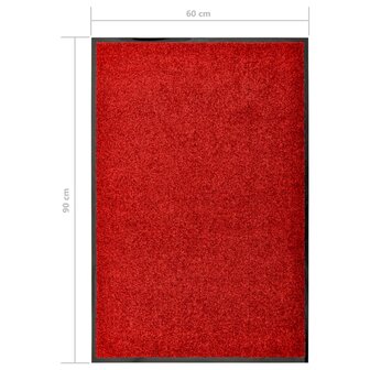 Deurmat wasbaar 60x90 cm rood 8720286064740 6