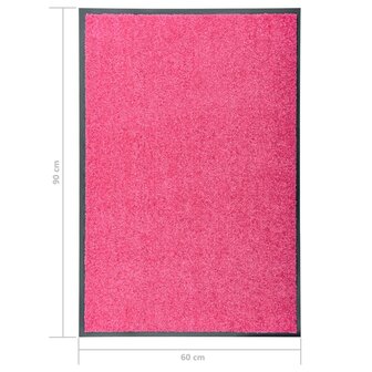 Deurmat wasbaar 60x90 cm roze 8720286064986 6