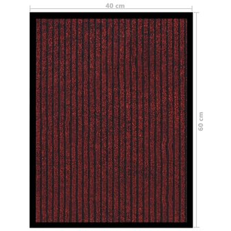 Deurmat 40x60 cm gestreept rood 8720286503577 6