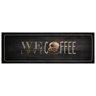 Keukenmat wasbaar koffietekst 60x180 cm fluweel 8721012918672 2