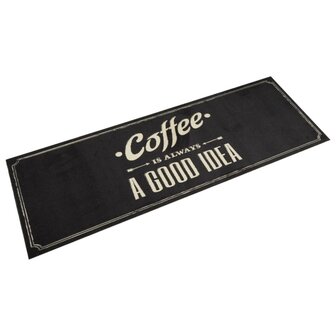 Keukenmat wasbaar koffietekst 60x180 cm fluweel 8721012918733 1