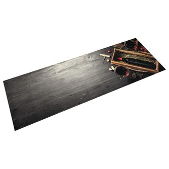 Keukenmat wasbaar wijnflesprint 60x180 cm fluweel 8721012918795 1