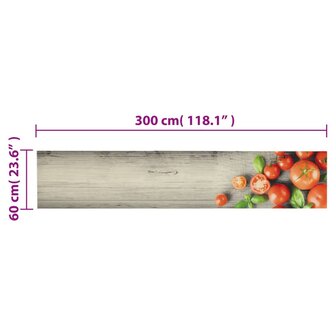 Keukenmat wasbaar tomatenprint 60x300 cm fluweel 8721012918986 5