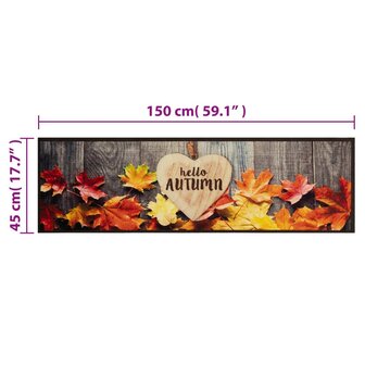 Keukenmat wasbaar herfstprint 45x150 cm fluweel 8721012919020 5